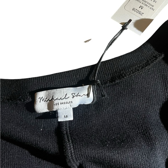 Michael Stars Tati V-neck power shoulder top, NWT - Picture 5 of 5